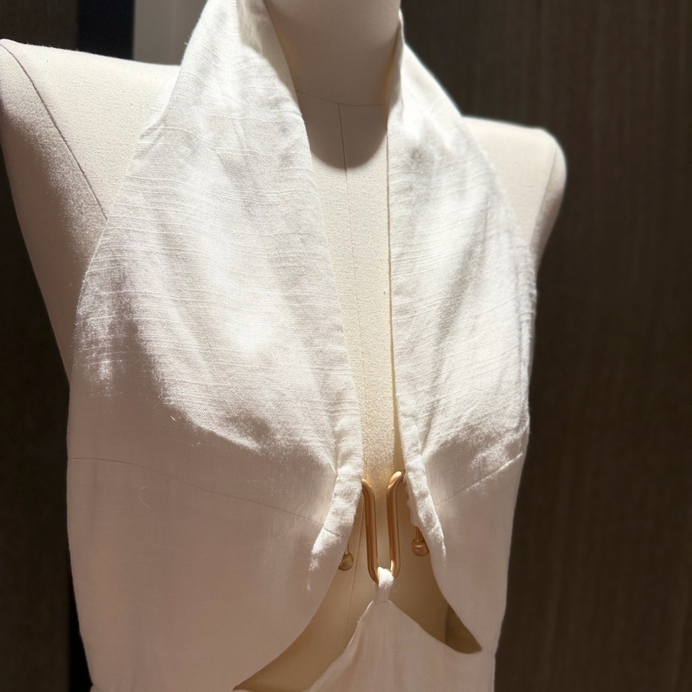 cult gaia White Halter Cutout Mini Dress - Picture 6 of 15